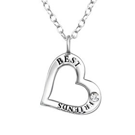 Minihalsband Hjärta 'Best Friends' - fin present till kompis