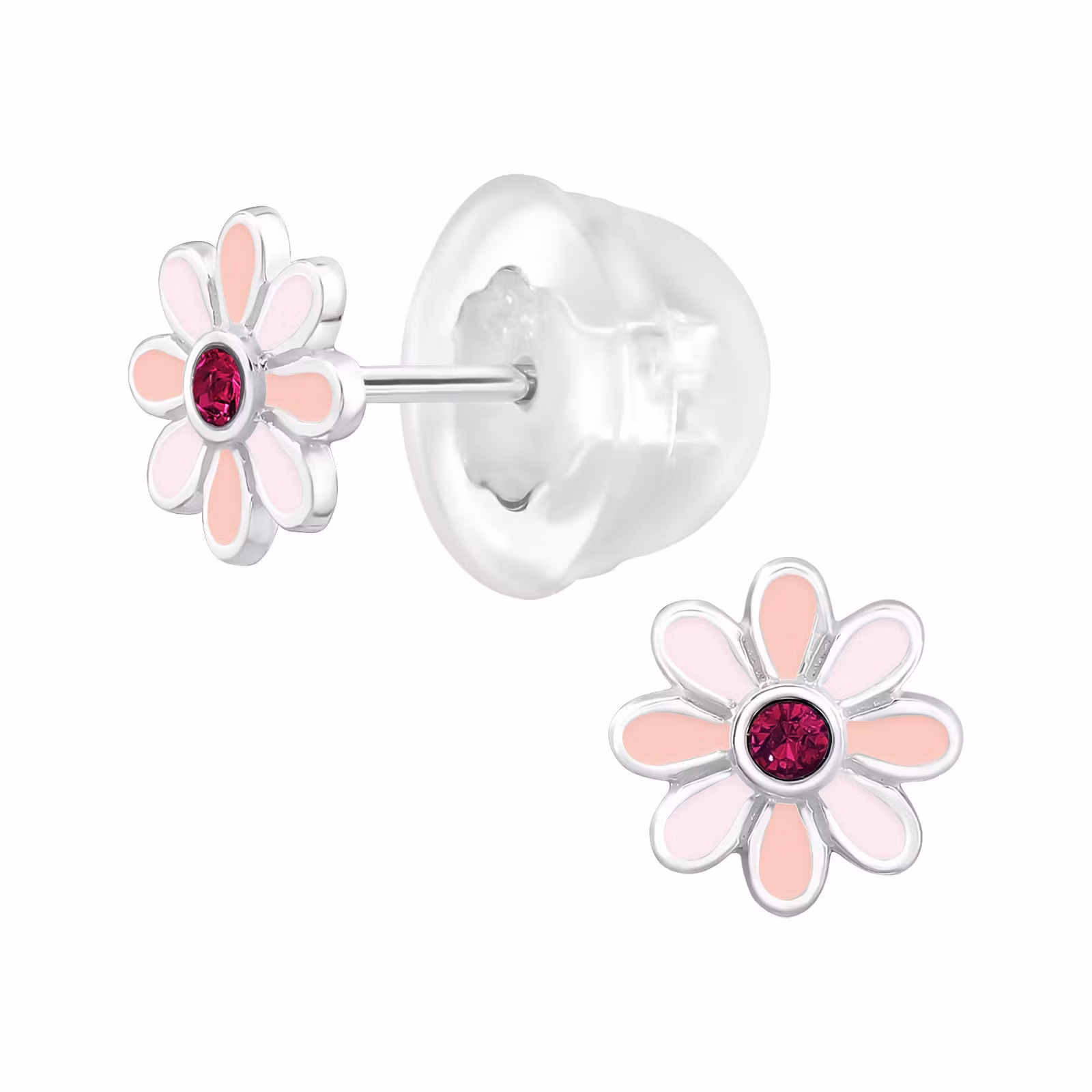 Barnörhängen Rosa Blommor - Sweethearts örhängen till barn i äkta 925 sterling silver