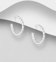 Silverörhängen - snygga ringar med mönster i äkta silver