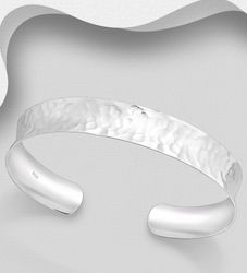 Brett Silverarmband i cuff design - stelt armband silver dam