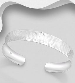 Brett Silverarmband i cuff design - stelt armband silver dam