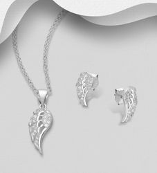 Presenttips - Smyckesset Änglavinge glittrande cubic sten