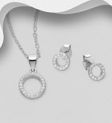 Presenttips - Smyckesset Ring glittrande cubic zirkonia