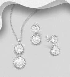 Presenttips - Smyckesset med glittrande cubic stenar
