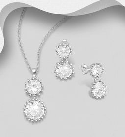 Presenttips - Smyckesset med glittrande cubic stenar