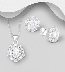 Presenttips - Smyckesset Elegant design med zirikonia sten