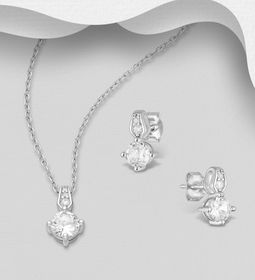 Presenttips - Smyckesset vackra hängen med cubic zirkonia