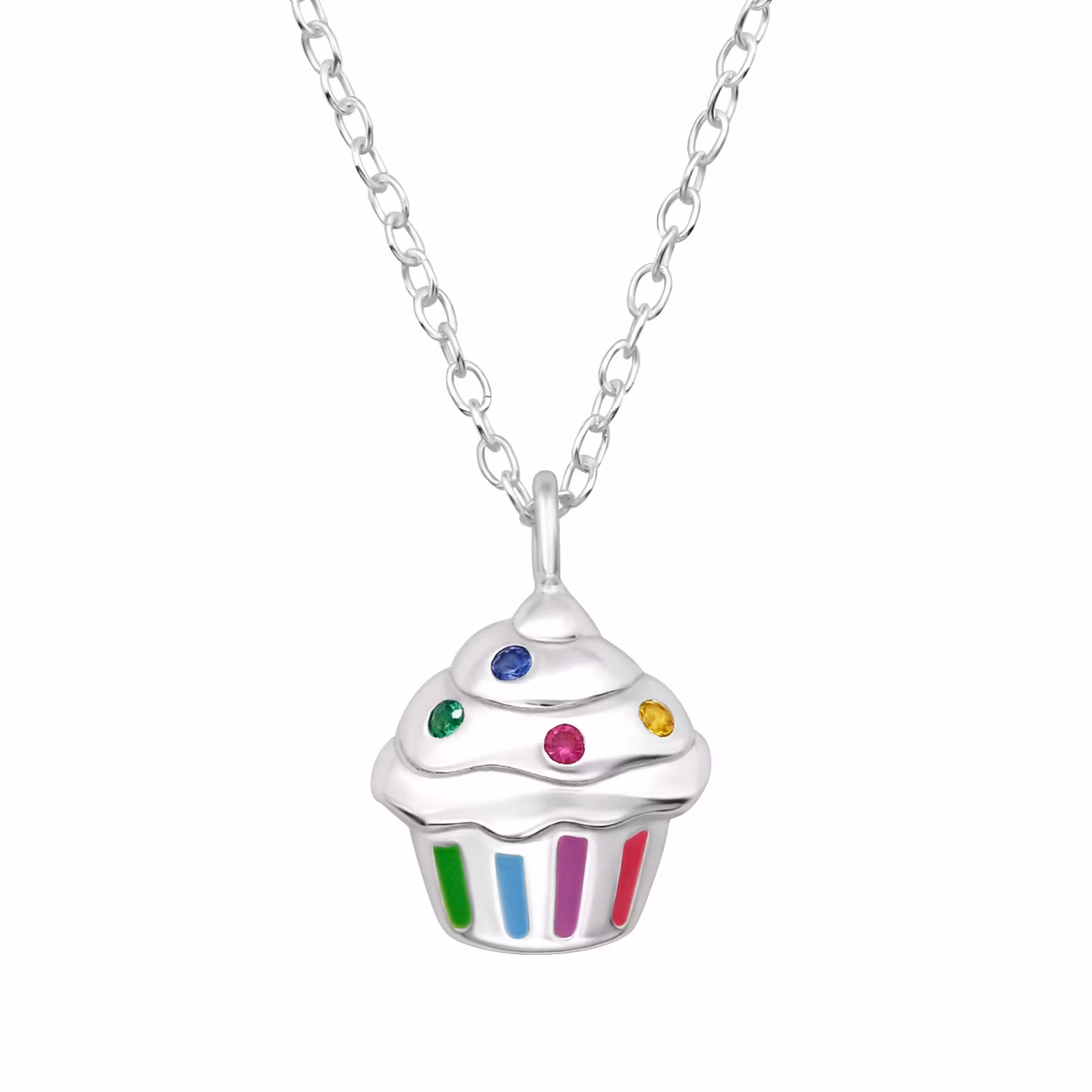 Barnhalsband Cupcake - fint halsband till barn i äkta silver