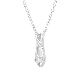 Barnhalsband Balettsko med cubic sten - halsband i silver