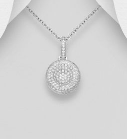 Silverhalsband vackert runt smycke fyllt av cubic zirkonia