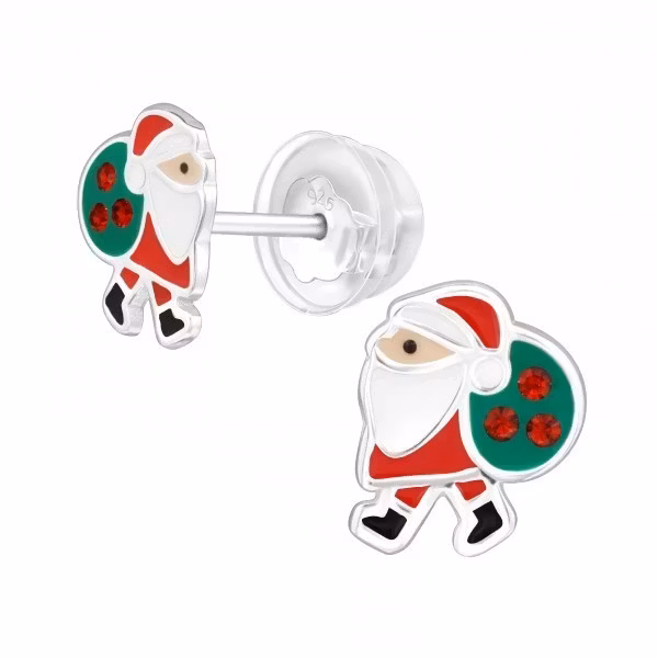 Julörhängen Jultomte med säck - söta örhängen till barn