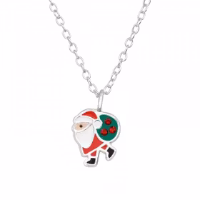 Julhalsband Tomte med säck - söta julsmycken till barn