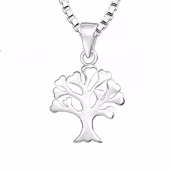 Barnhalsband Livets Träd i äkta silver - fint halsband till barn