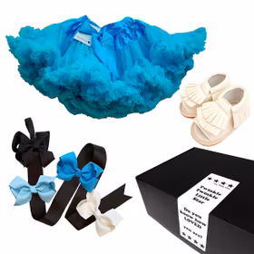 Doppresent - Fint turkost set till flicka - dopgåva i presentask