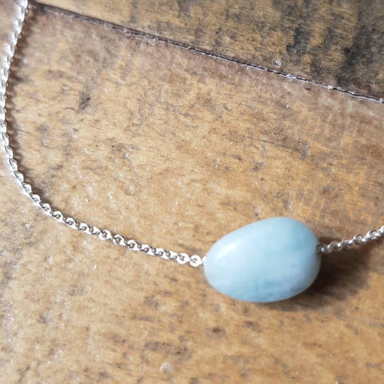 silverarmband Tiny pebbles akvamarin