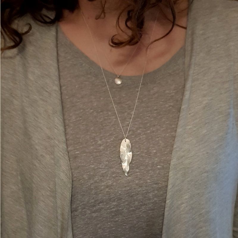 Silverhalsband Flow of nature & silverhalsband La Luna grace.