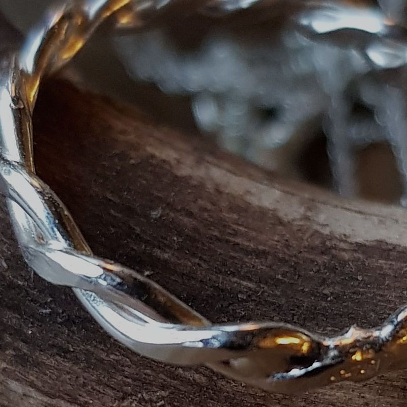 Silverhalsband Twine detaljbild
