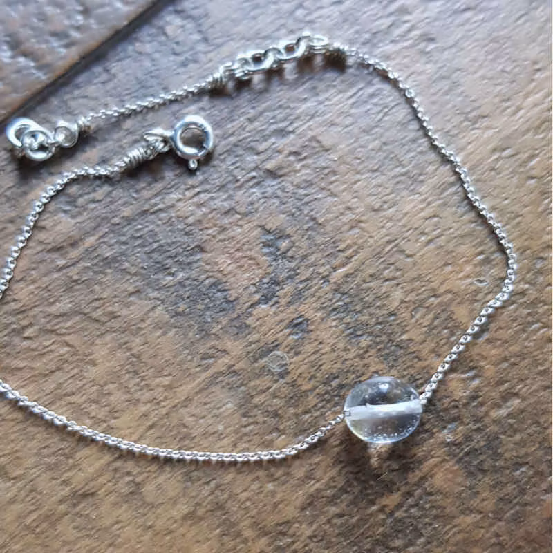 Silverarmband Tiny pebbles bergkristall