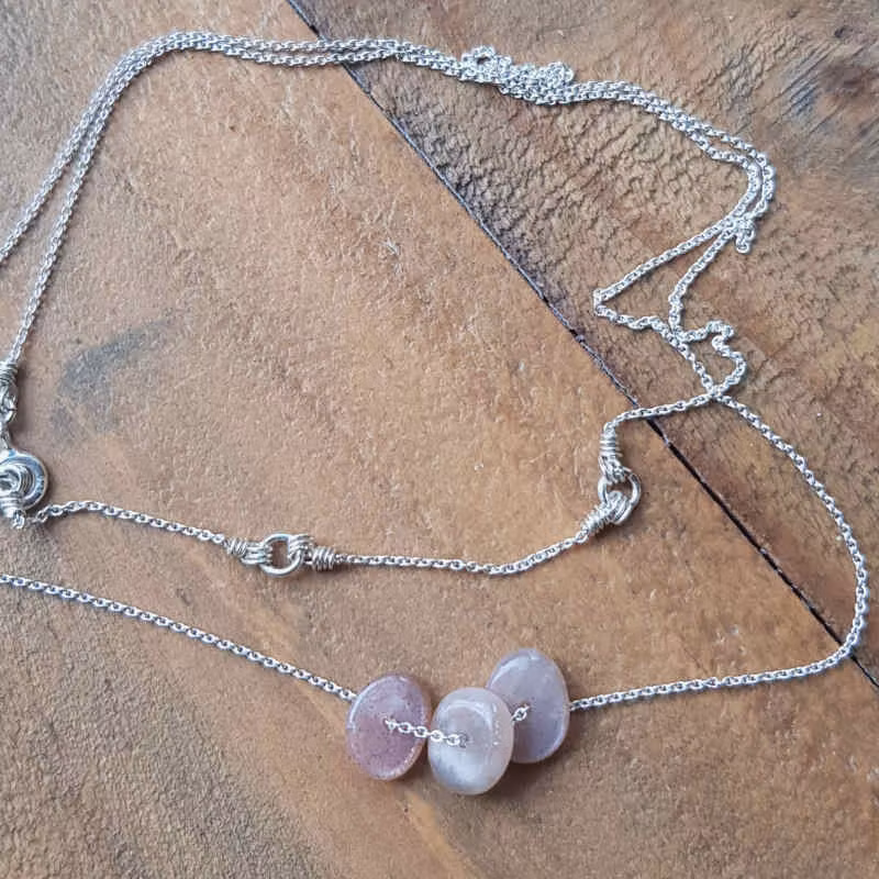Silverhalsband månadssten juni, månsten.