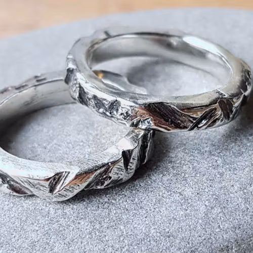 Silverring Struktur oxiderad