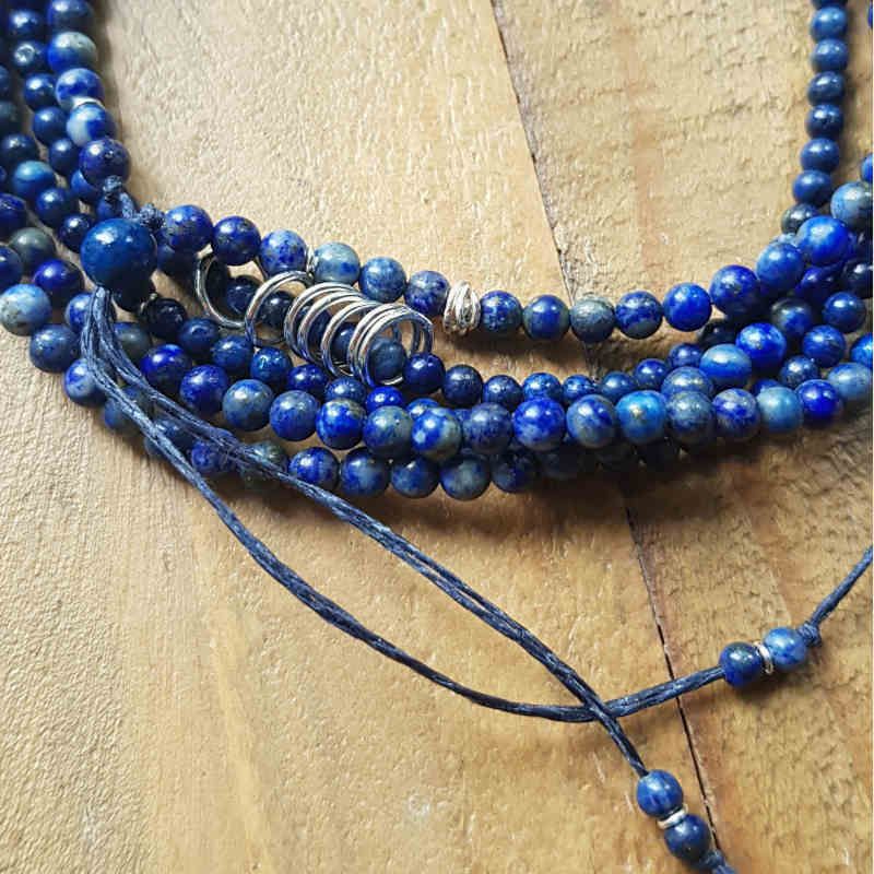 Långt halsband Lapis lazuli