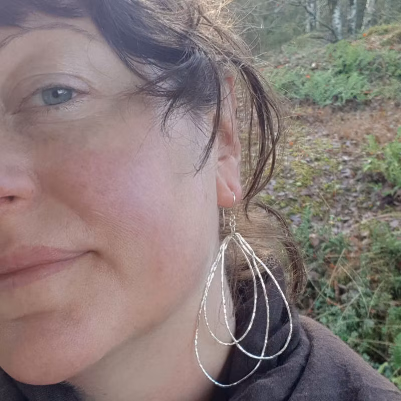 Silverörhänge Fjäril, unikt & one of a kind.