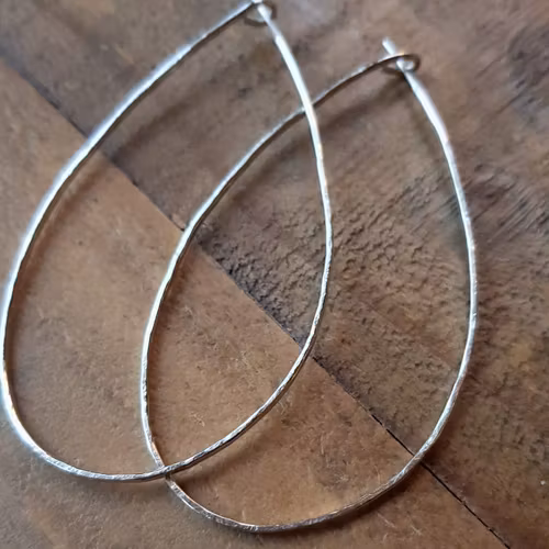 Silverörhänge Ovala hoops