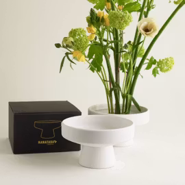 Keramikkfat til Ikebana - Hvit