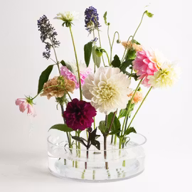 Lav sylinderformet vase i akryl