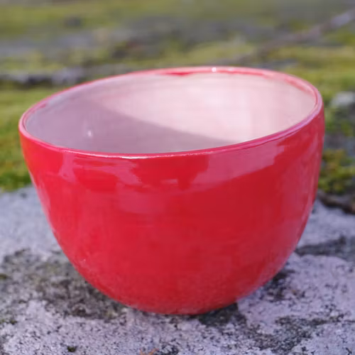 Rød og rosa skål