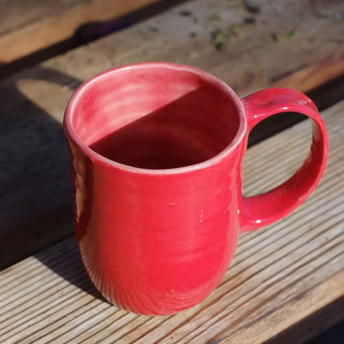 Rød og rosa espressokopp