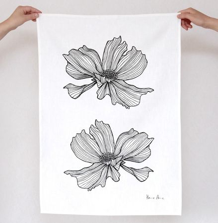 Kökshandduk Flying Flower