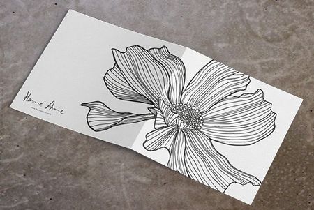 Kort Half Flower