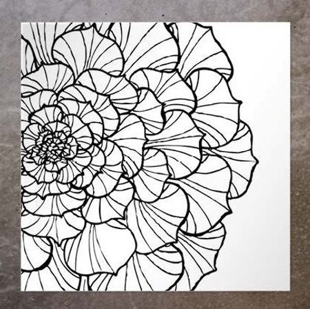 Kort Half Round Flower