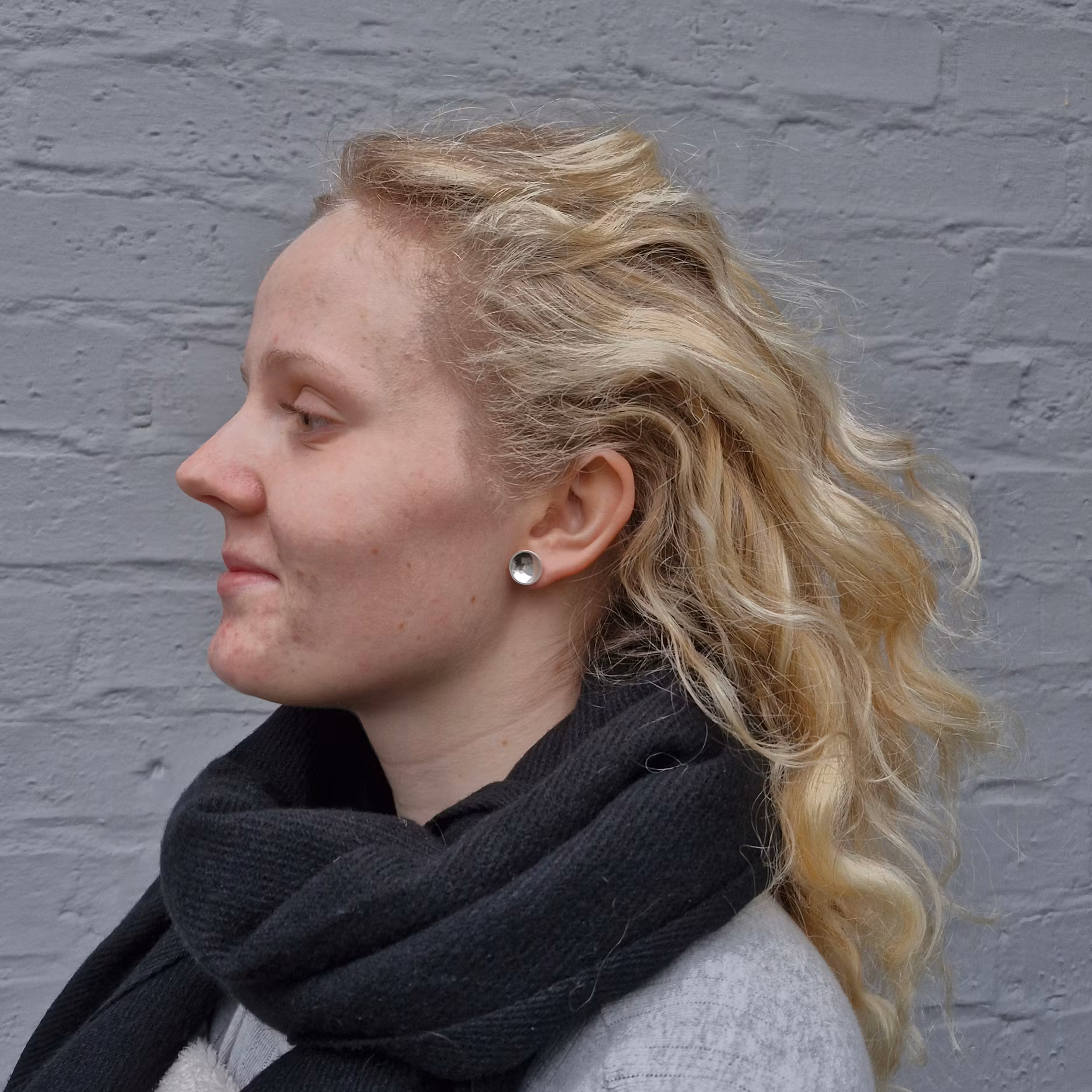 handgjort örhänge i silver skål