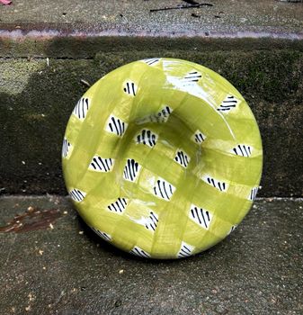 Skål Donut grönrutig