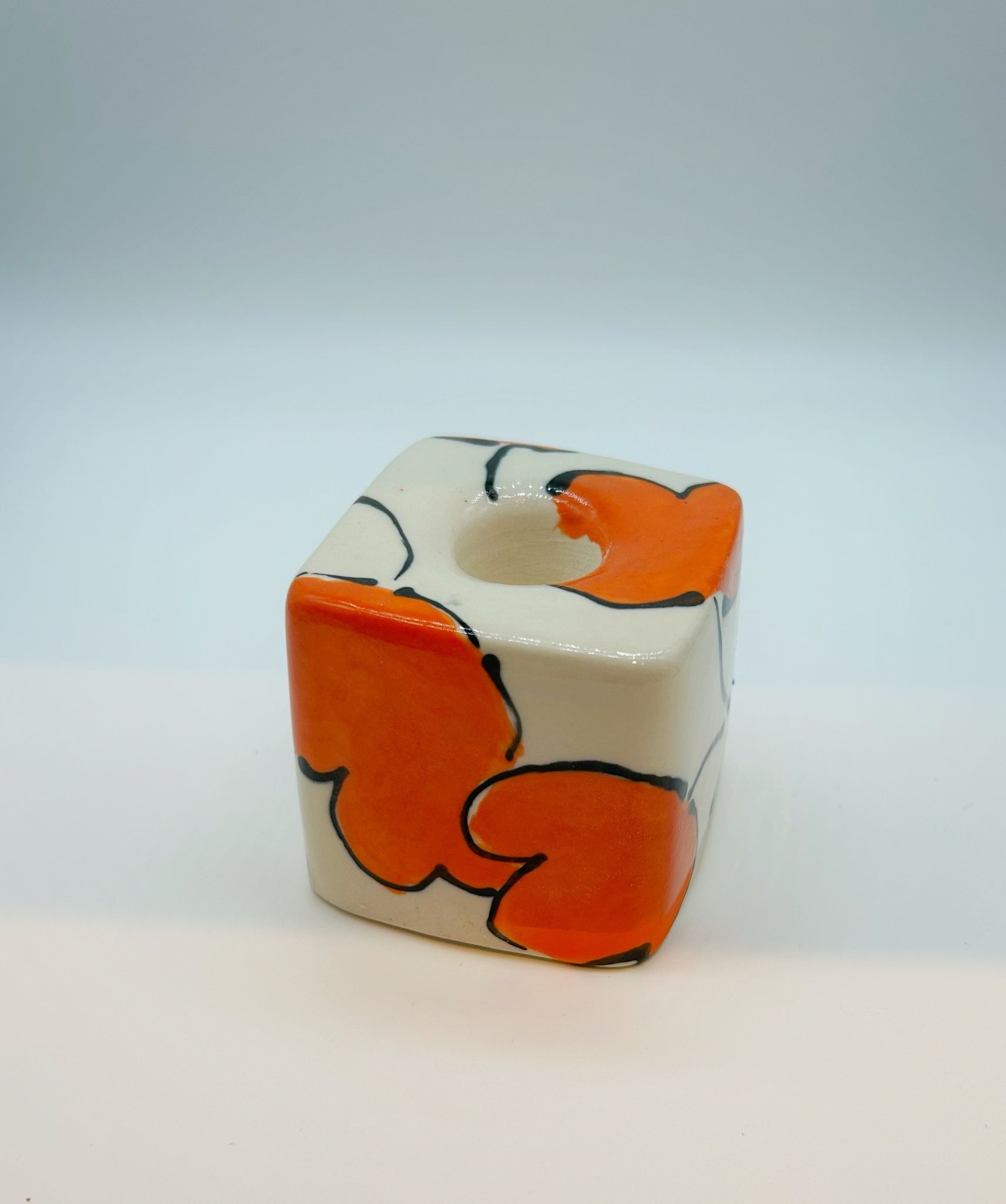 Ljusstake orange löv