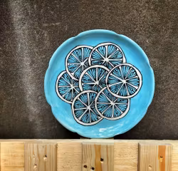 Mattallrik turkos citrus