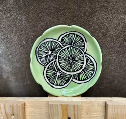 Assiett ljusgrön citrus