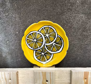 Assiett citrus gul