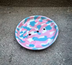 Tvålfat rosa/turkos