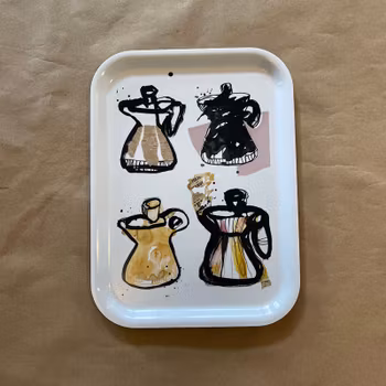 Kaffebricka många