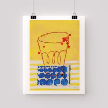 Gul kopp - print