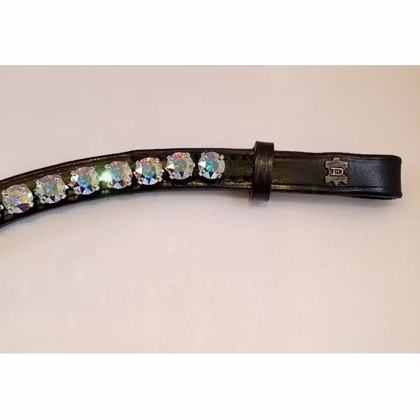 Döbert Pannband färg crystal aurore boreale/ sten XL läder svart