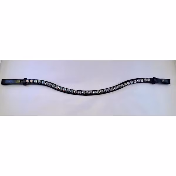 Döbert Pannband färg crystal aurore boreale/ sten XL läder svart