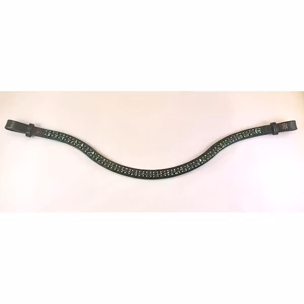 Döbert Pannband färg fern green/sten XL läder svart