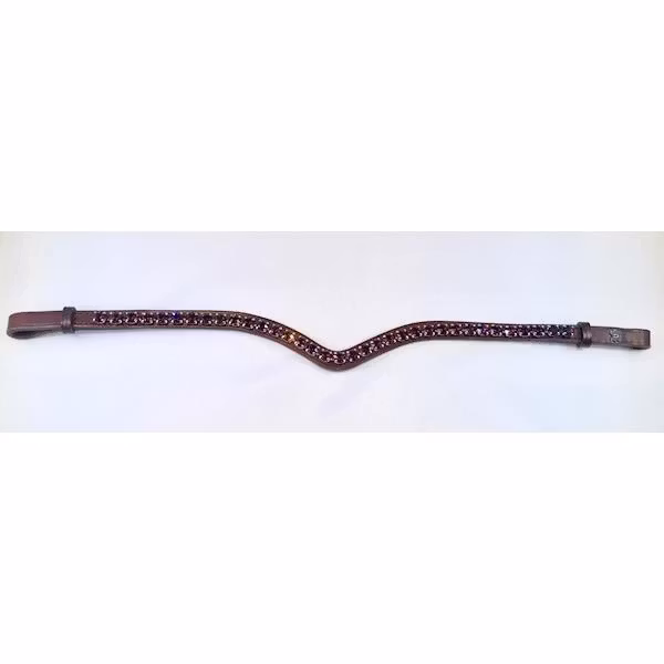 Döbert Pannband färg Amethyst/sten XL brunt läder