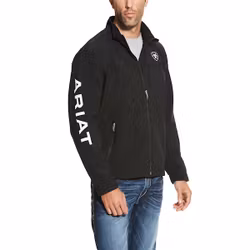 Ariat Herr Nya Team Softshell jacka svart vind & vattentålig.