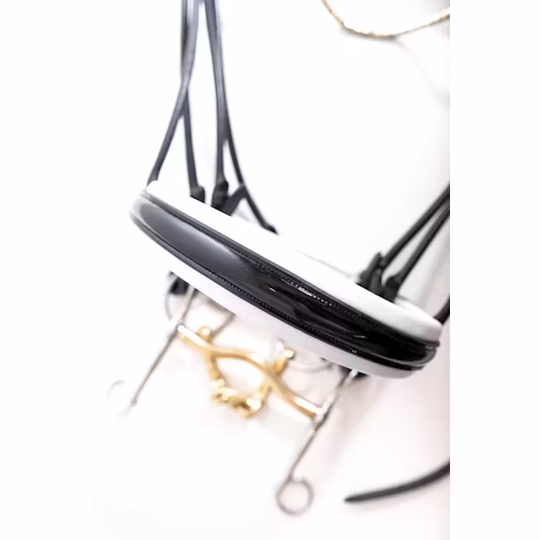 Finesse Kandar bridle Svart/Vit lack
