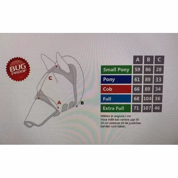 Shires flugmask med öron black/grey ej som på bild